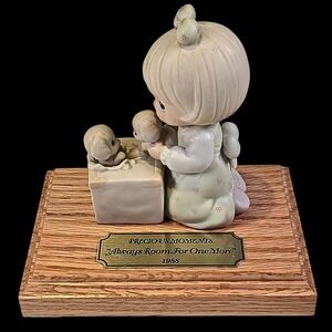 PRECIOUS MOMENTS "Always Room For One More" 1988, No. C-0009, Wood Base, No Box